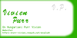 vivien purr business card